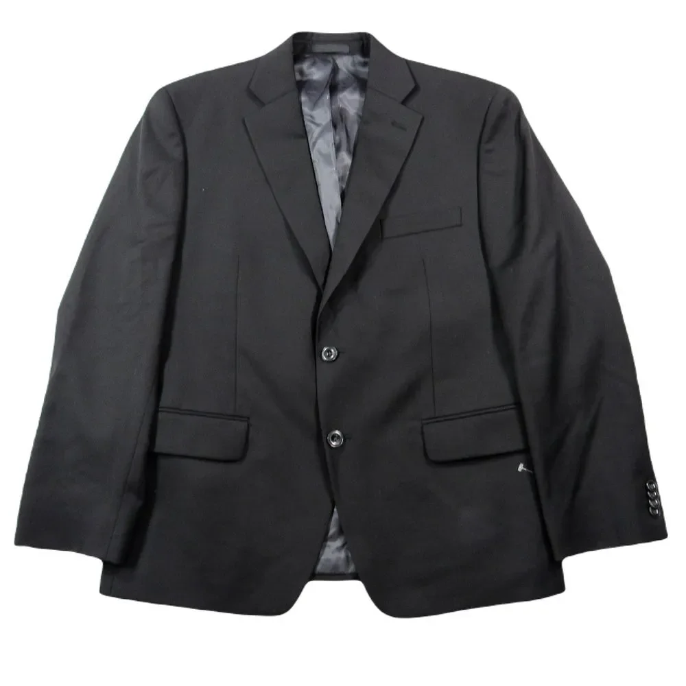 Michael Kors Blazer Mens 42S Black Solid Modern-Fit Stretch Suit Jacket $450 NEW